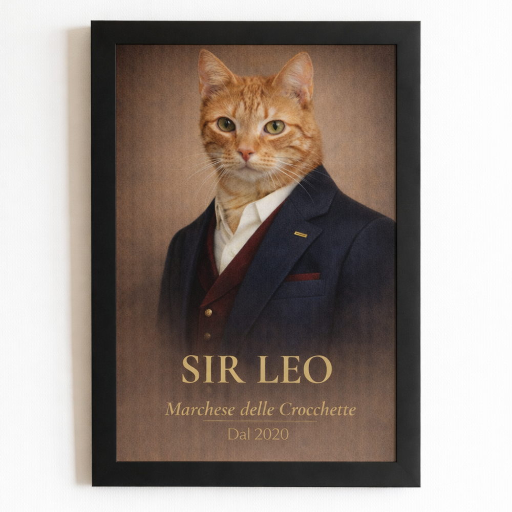 Ritratto Personalizzato Premium Incorniciato (A4)